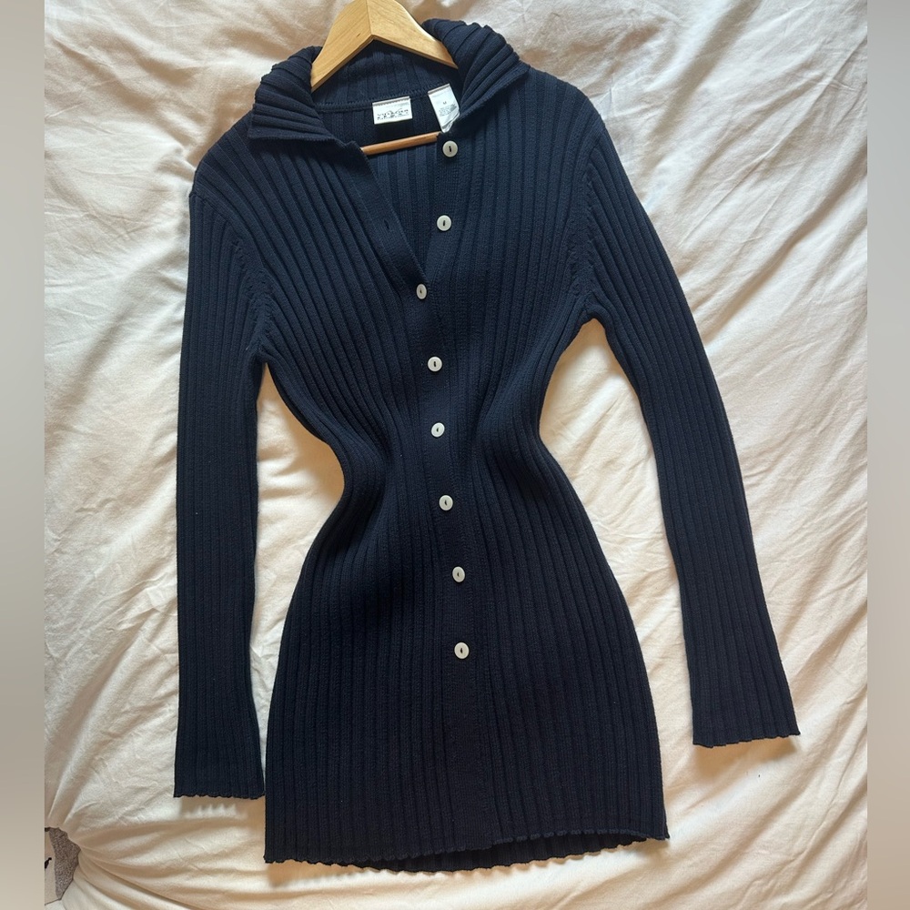 Vintage cable knit sweater dress